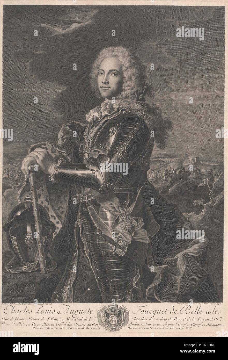 Fouquet, Charles Louis Auguste Duc de Belle-Isle, Additional-Rights-Clearance-Info-Not-Available Stock Photo