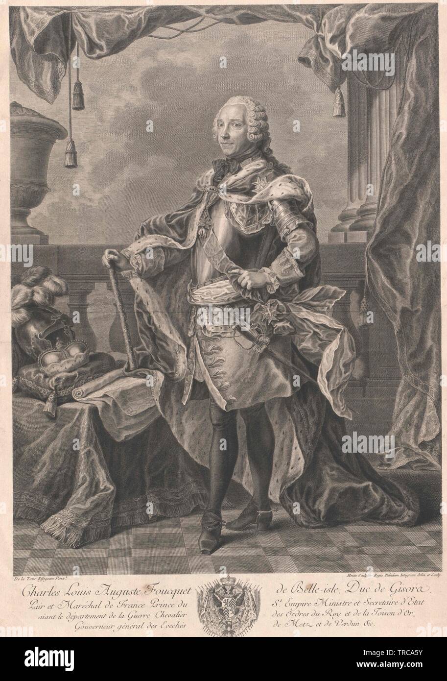 Fouquet, Charles Louis Auguste Duc de Belle-Isle, Additional-Rights-Clearance-Info-Not-Available Stock Photo