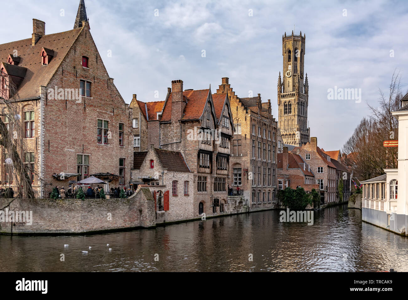 The Rozenhoedkaai Quay Of The Rosary Canal In Bruges With The Classic the-rozenhoedkaai-quay-of-the-rosary-canal-in-bruges-with-the-classic