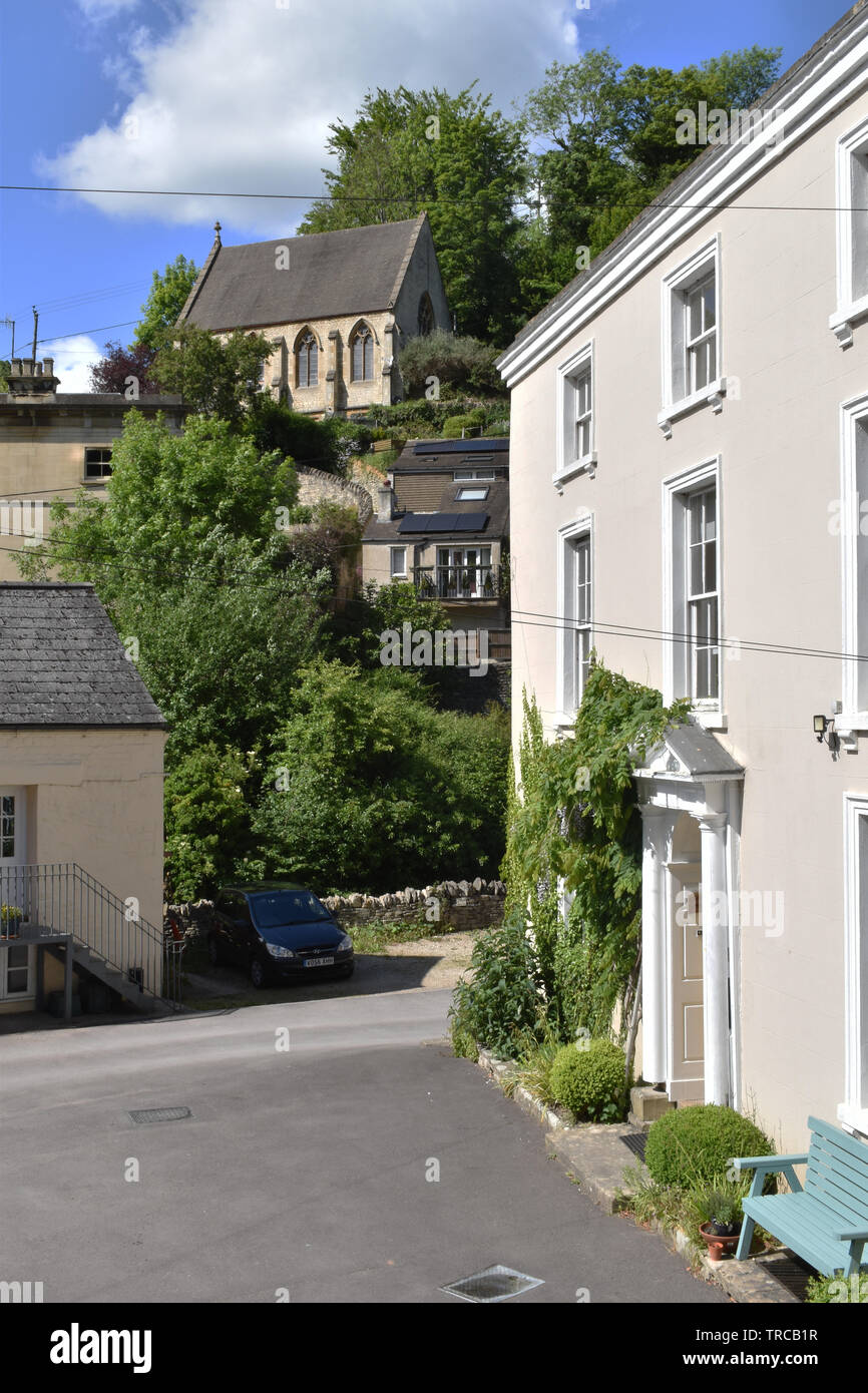 The village of Chalford in the Golden Valley Stock Photo Alamy