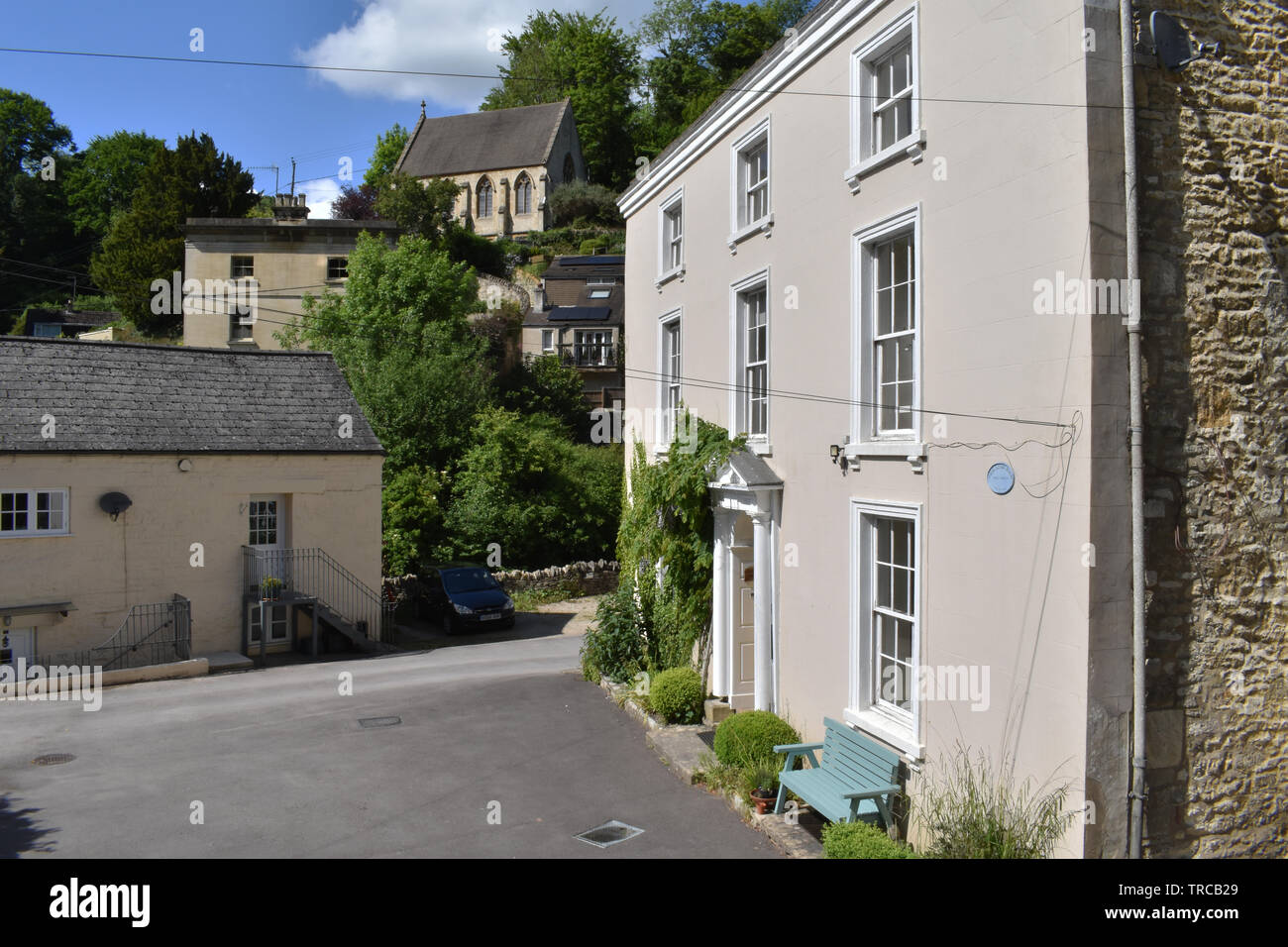 The village of Chalford in the Golden Valley Stock Photo Alamy