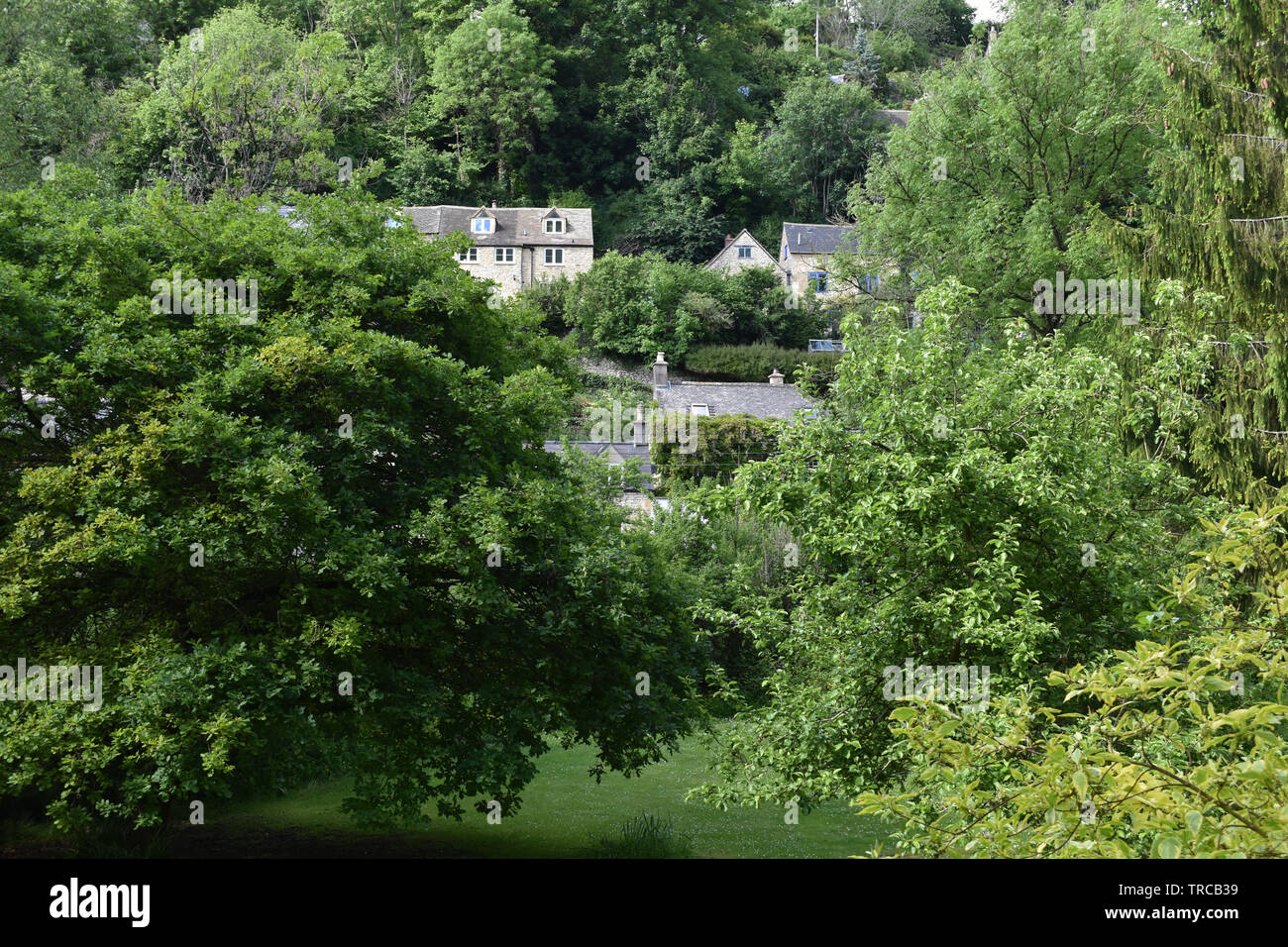 The village of Chalford in the Golden Valley Stock Photo Alamy