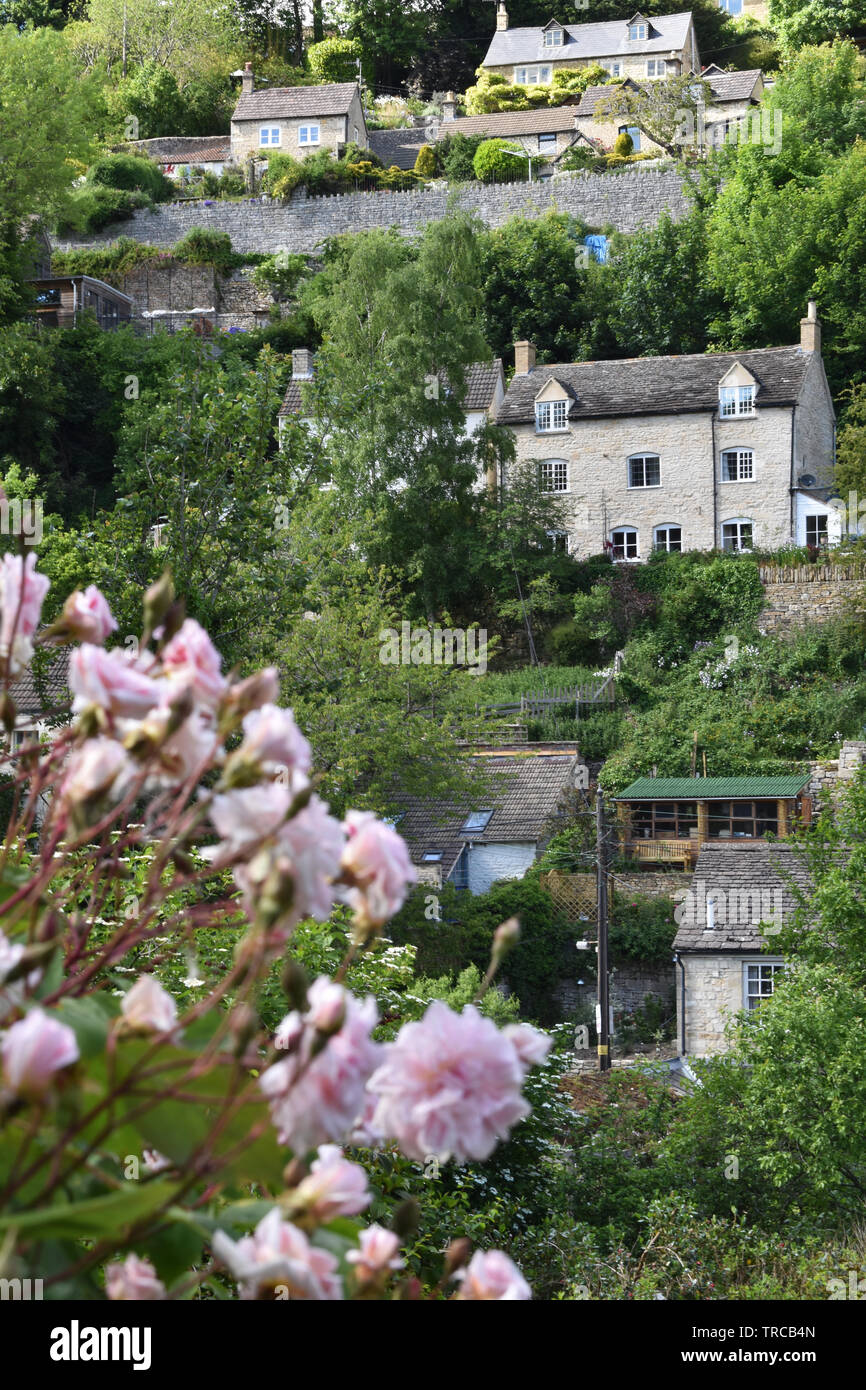 The village of Chalford in the Golden Valley Stock Photo Alamy