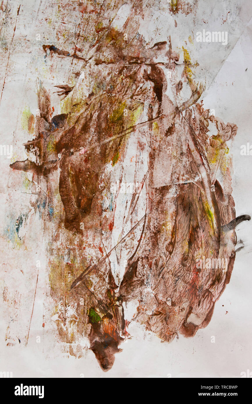 acrylic paint on paper colorful streaks Stock Photo Alamy