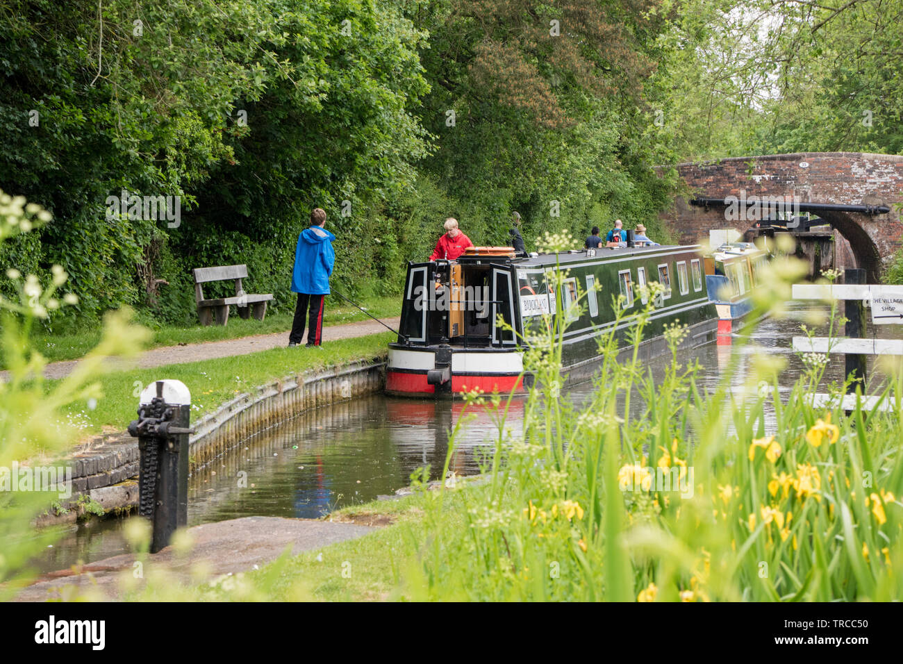 Stratford upon Avon Canal at Lapworth, Warwickshire, England, UK Stock Photo