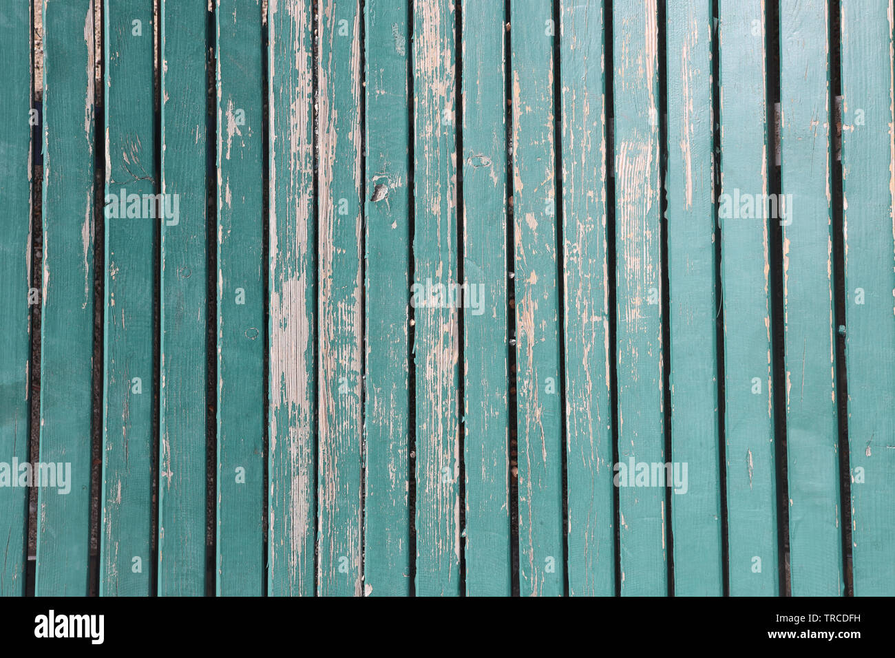 surface with green painted wooden planks Stock Photo