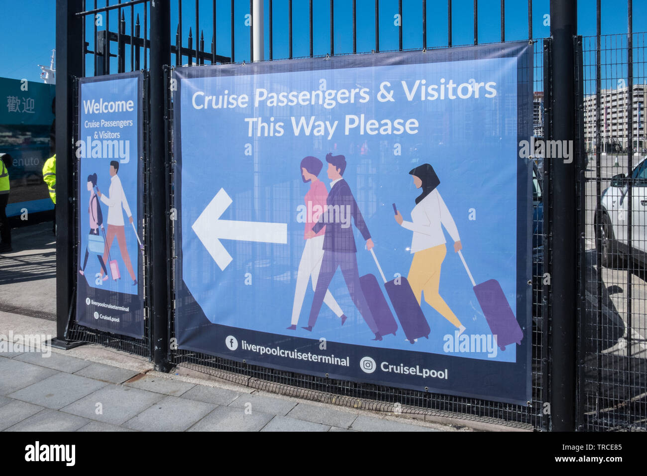 Cruise,passenger,terminal,ship,boat,River Mersey,waterfront,Liverpool,Merseyside,England,GB,UK,Great Britain,British Stock Photo