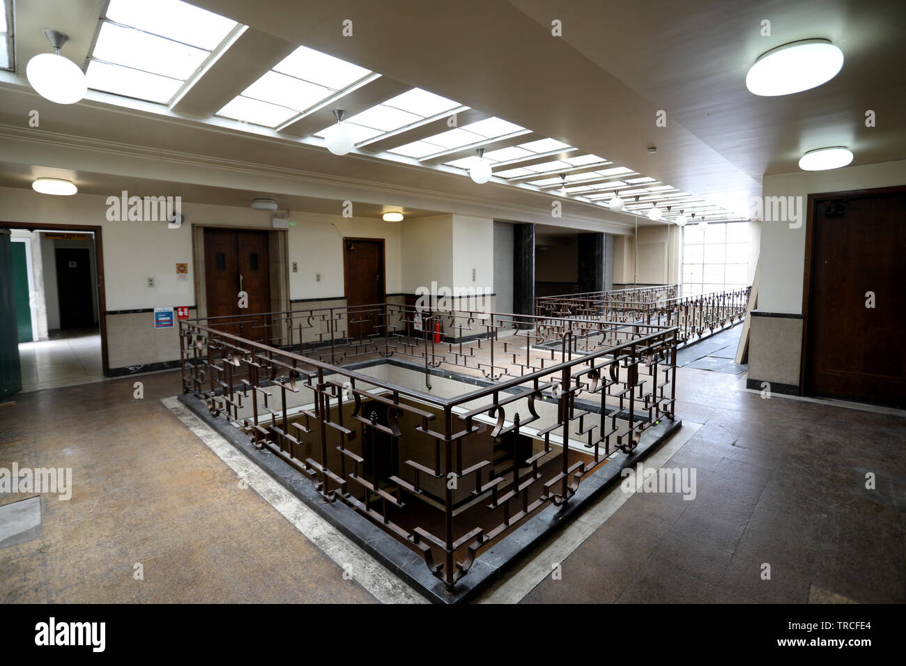 An upper floor in the former Hornsey Town Hall, London, designed by