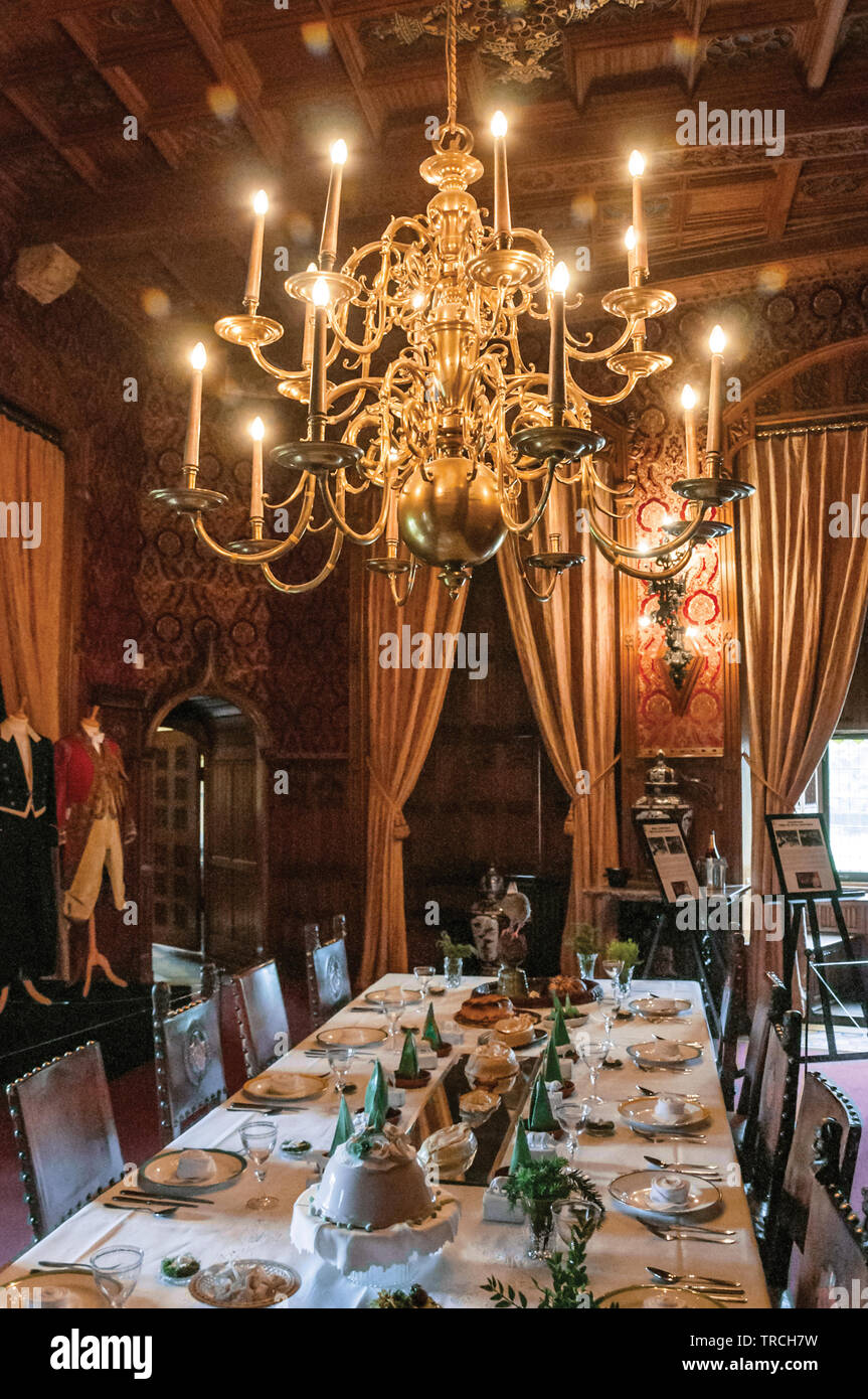 Luxurious Furniture In De Haar Castle Dining Room A Richly Decorated Gothic Style Building Near The City Of Utrecht In Netherlands Stock Photo Alamy
