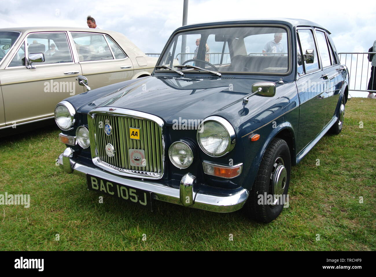 An Austin 1100 parked up on display at Riviera classic car show, Paignton, Devon, England. UK. Stock Photo