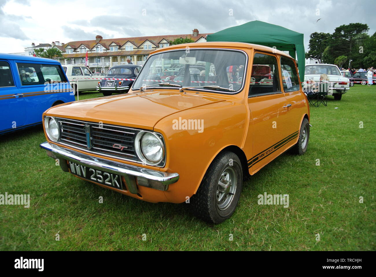An Austin Mini 1275 Gt Parked Up On Display At Riviera Classic Car