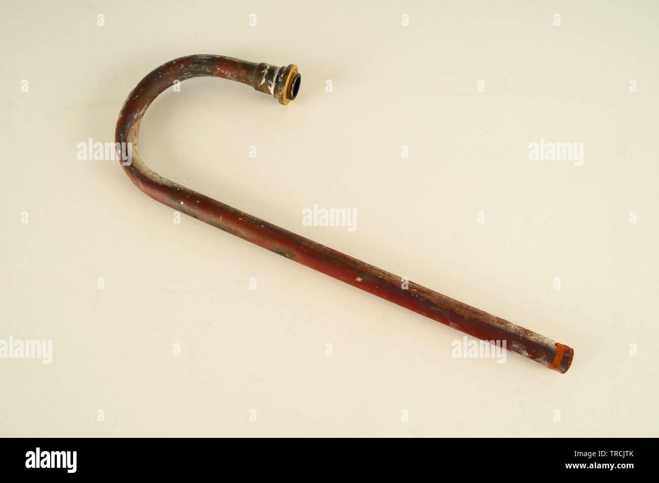 Close-up of copper tube Object on a White Background Stock Photo - Alamy