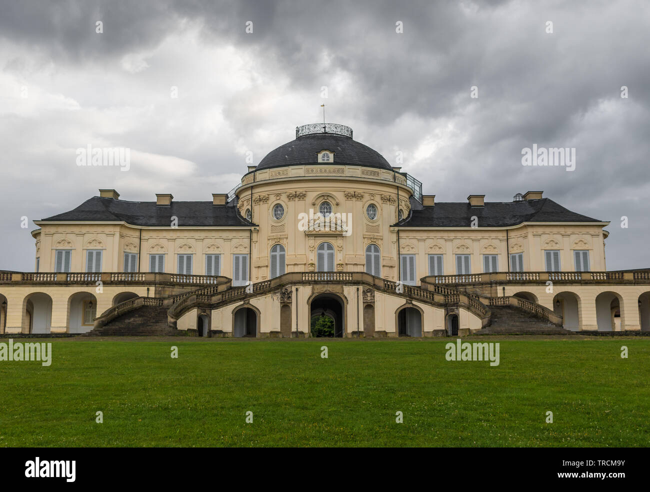 Stuttgart, Germany - capital of Baden-Württemberg, Stuttgard offers a wonderful mix of history and modernity. Here in particular the Solitude Palace Stock Photo