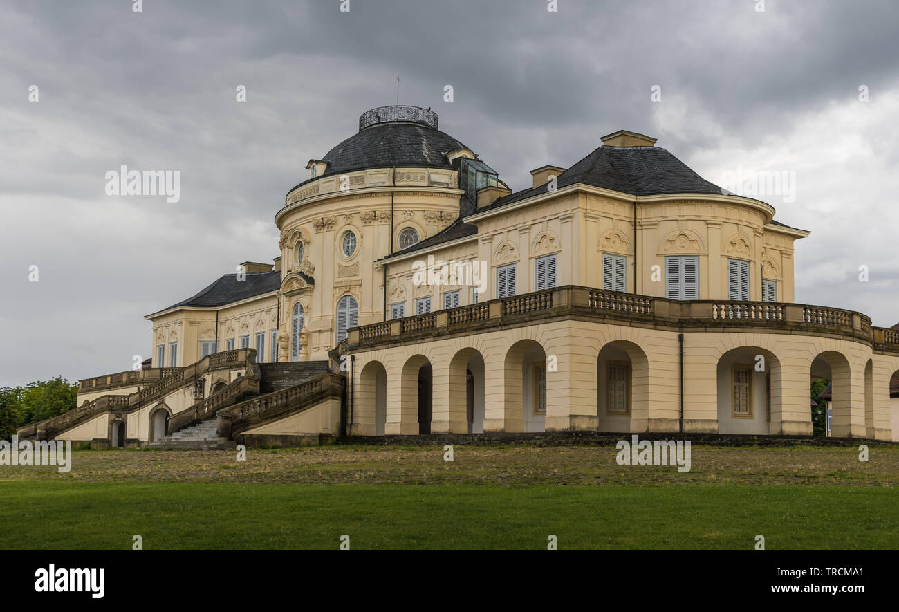 Stuttgart, Germany - capital of Baden-Württemberg, Stuttgard offers a wonderful mix of history and modernity. Here in particular the Solitude Palace Stock Photo