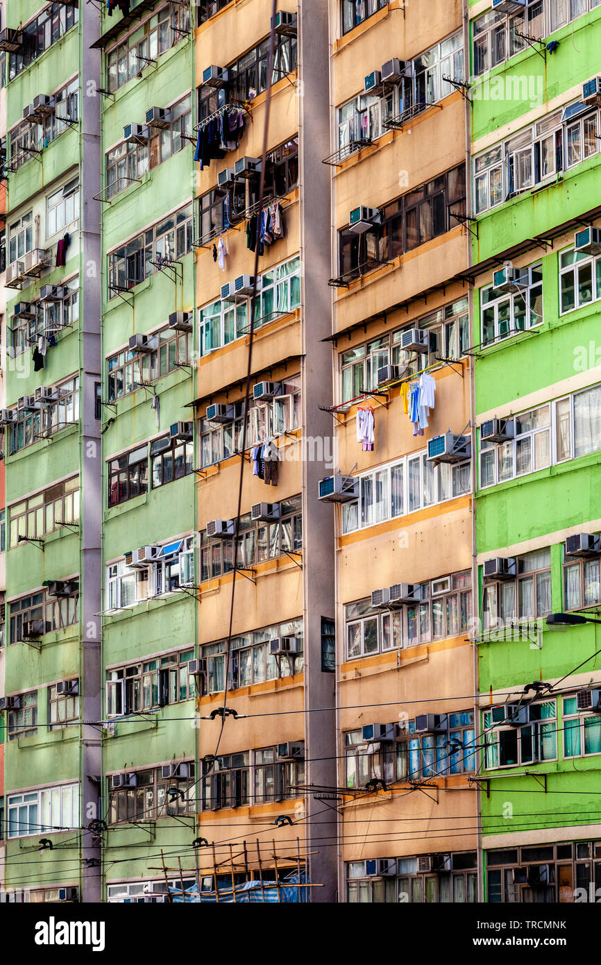 Apartment Block Exterior, Hong Kong, China Stock Photo Alamy