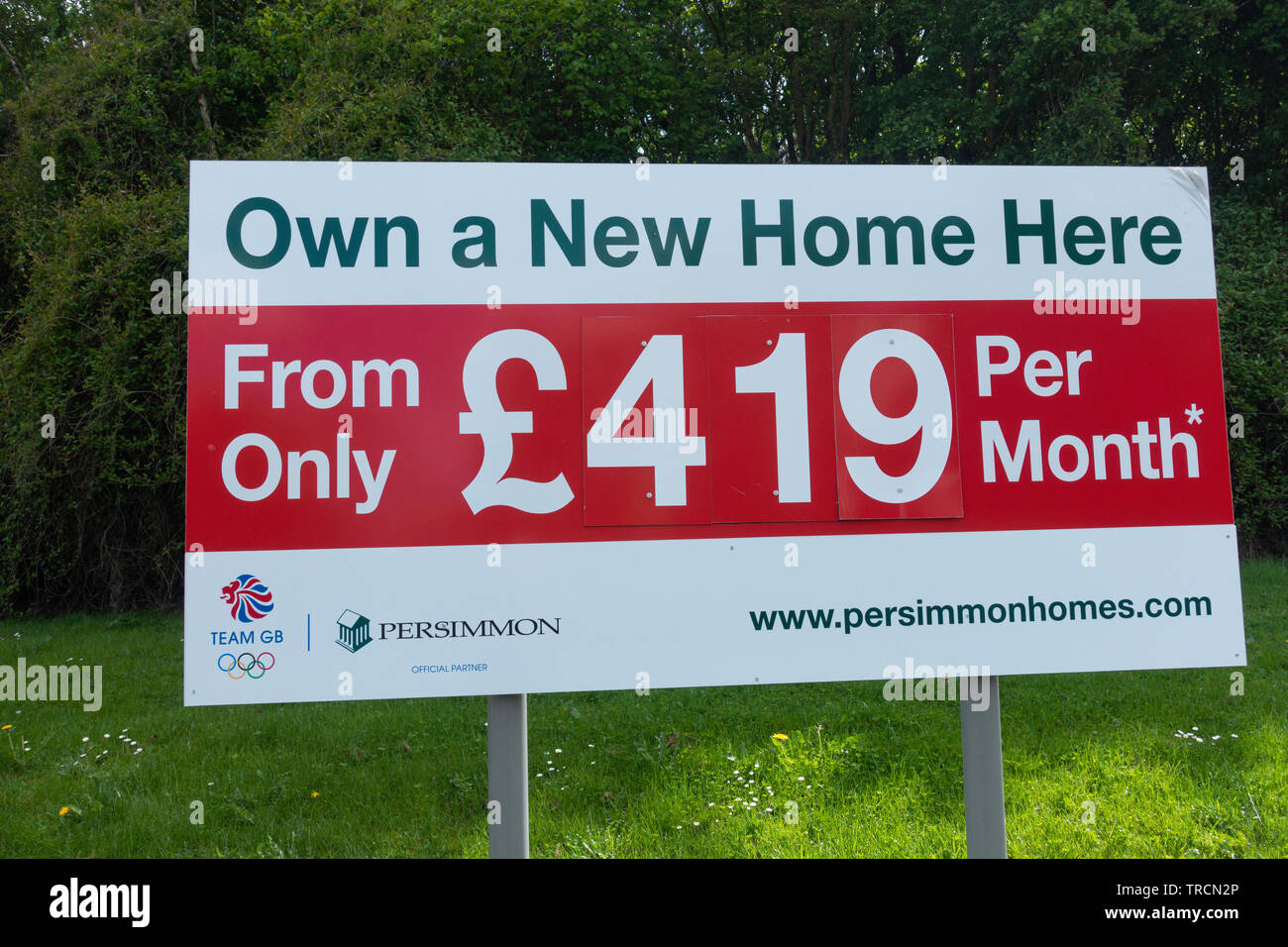 Persimmon Homes new housing development. UK Stock Photo