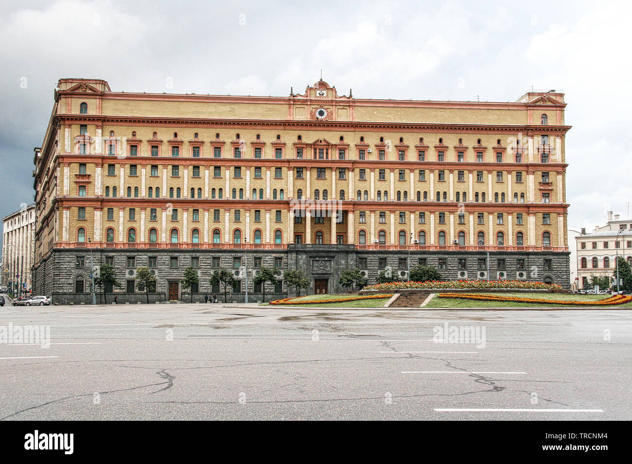 The Lubyanka Building was the headquarters of the KGB and is the current headquarters of the FSB. Located in Meshchansky District of Moscow, Russian F Stock Photo