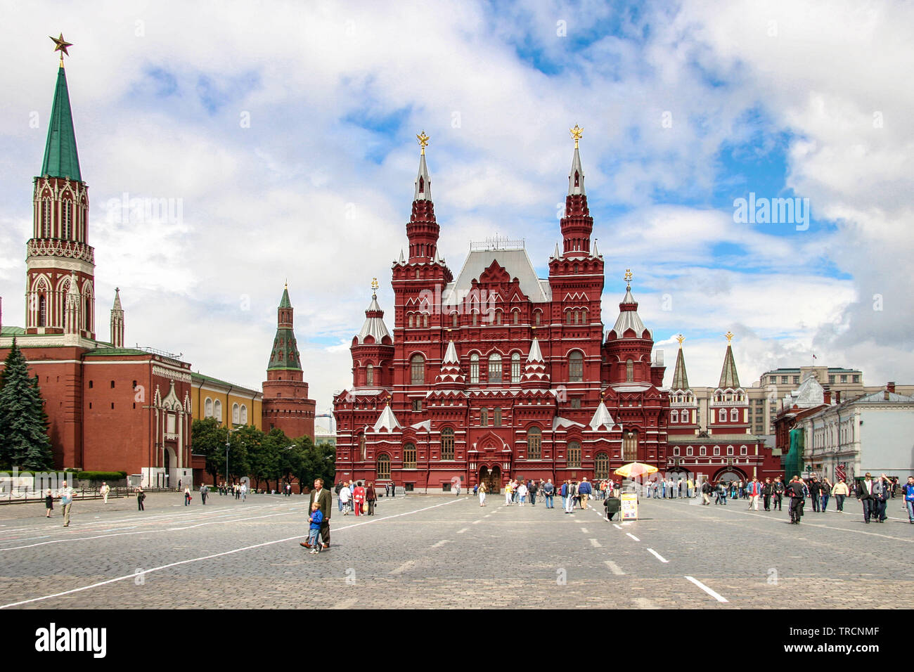 The State Histiorical Museum at Red Square established in 1872, Moscow Russian Federation Stock Photo