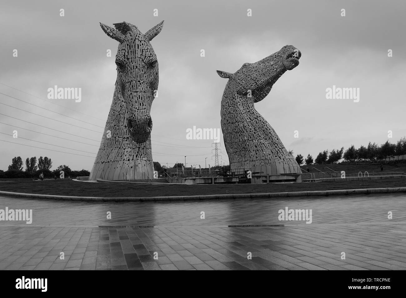 Close up of the Kelpies Stock Photo