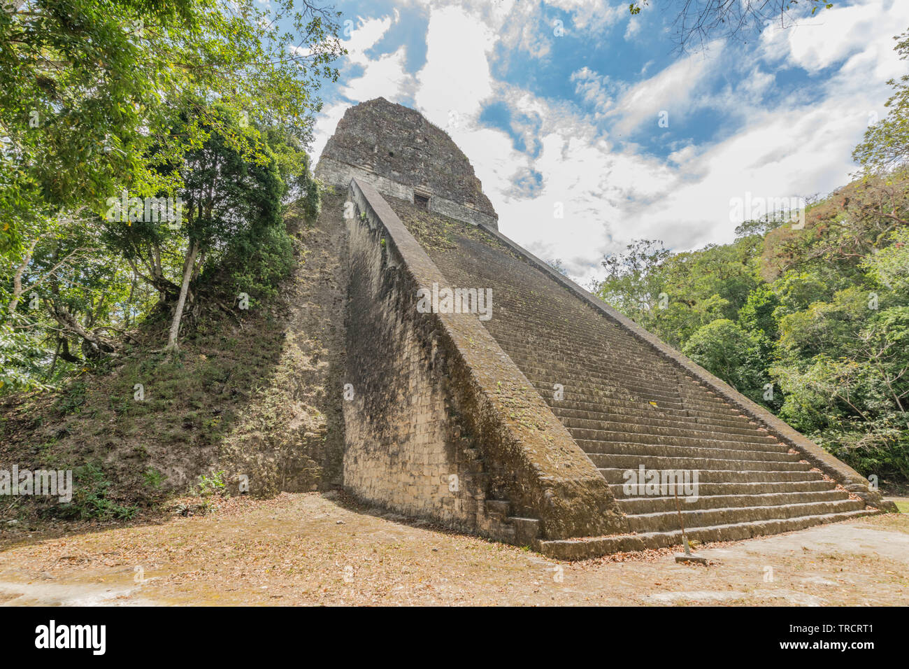 Ancient Mayan Pyramids at Tikal National Park, in Guatemala Stock Photo
