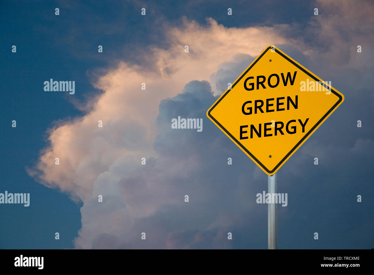 Grow Green Energy Stock Photo