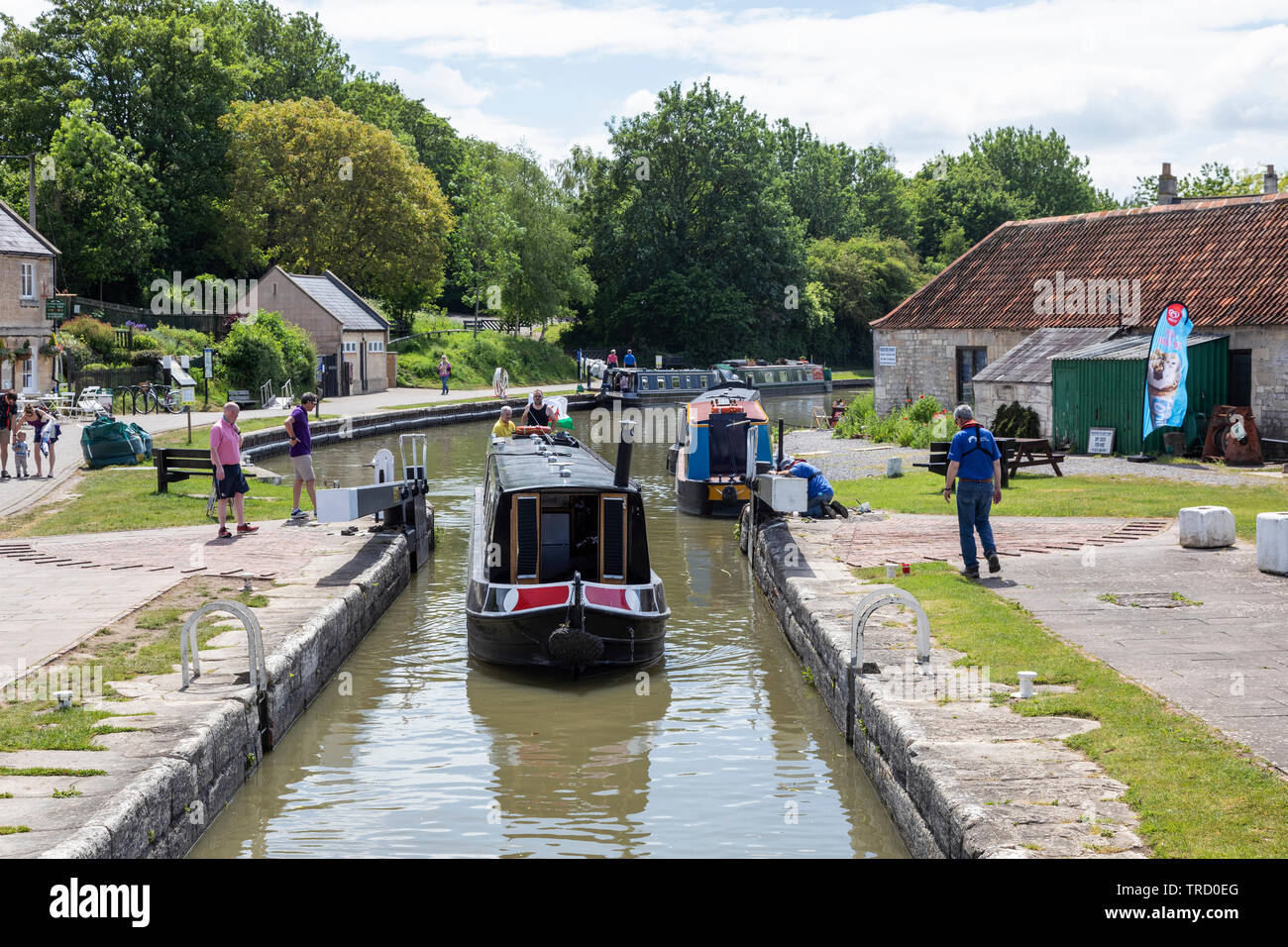 Kennet and Avon Canal, Bradford on Avon, Wiltshire, England, UK Stock Photo