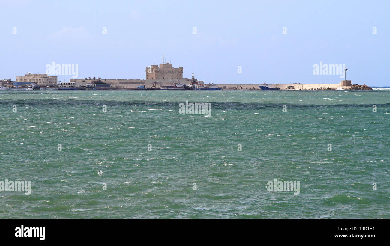 Citadel of Qaitbay in Alexandria Bay Egypt Stock Photo
