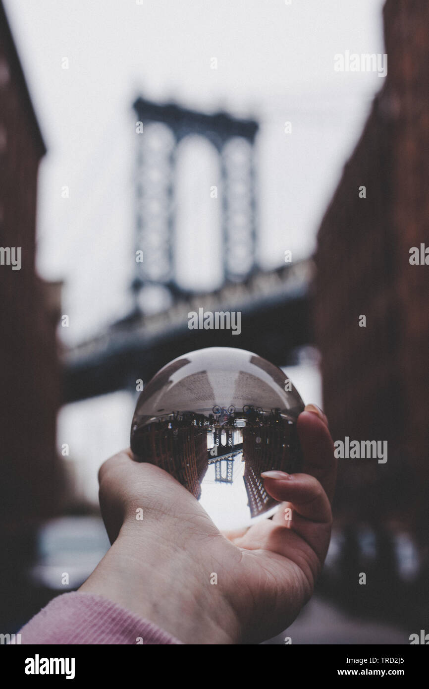 LENS BALL NEW YORK CITY Stock Photo