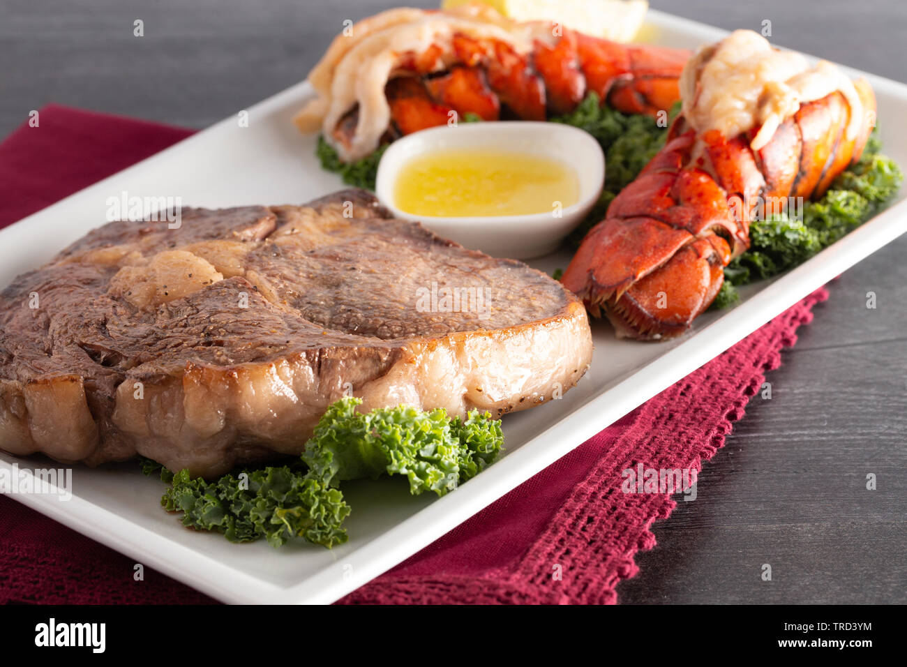 Steak Lobster Dinner High Resolution Stock Photography And Images Alamy