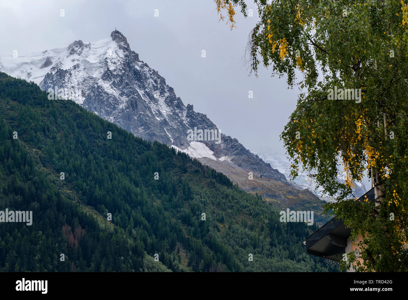 Scenic view of Aiguille du Midi, Chamonix Mont Blanc, Chamonix, French Alps, France Stock Photo