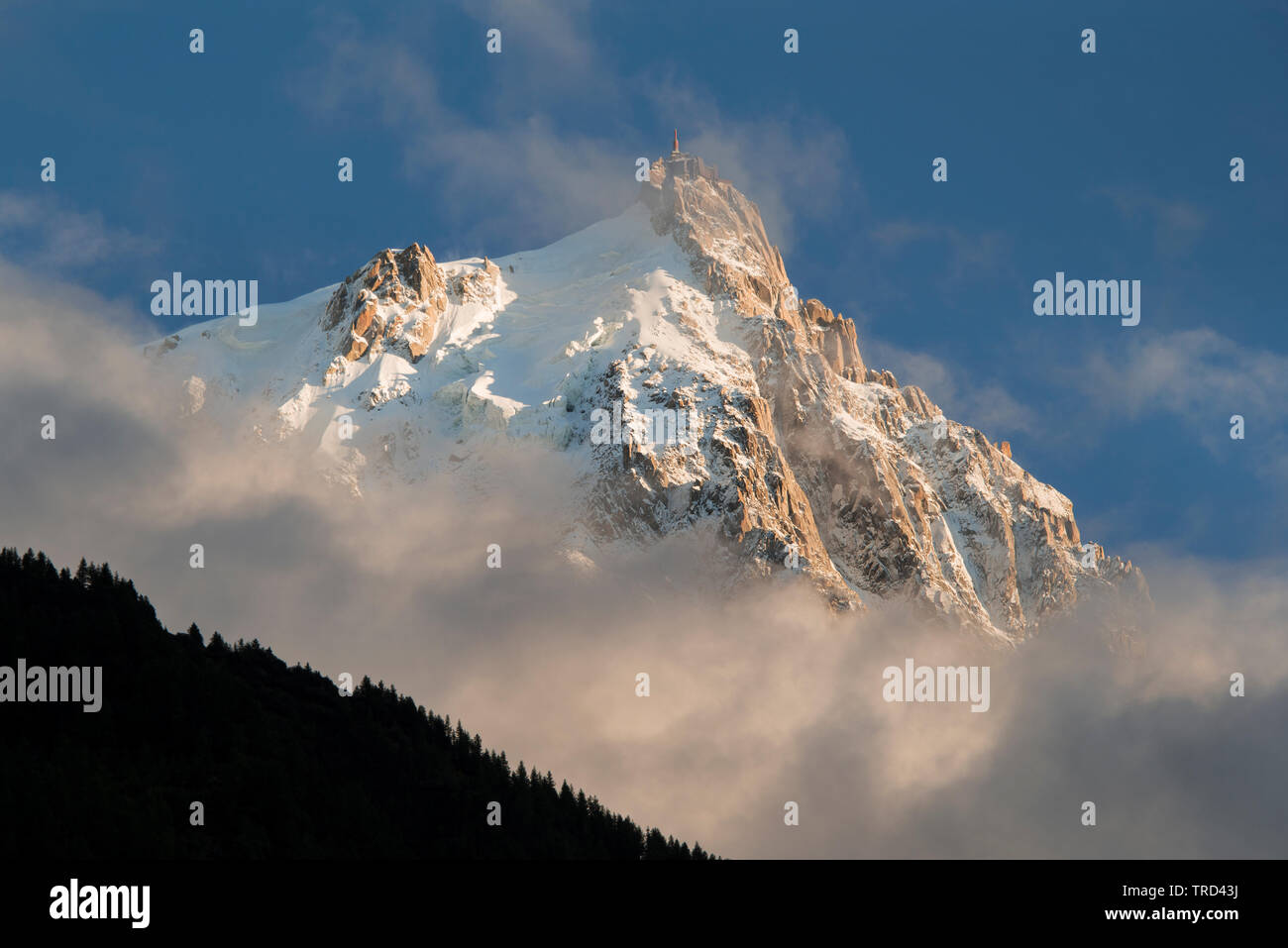 Scenic view of Aiguille du Midi, Chamonix Mont Blanc, Chamonix, French Alps, France Stock Photo