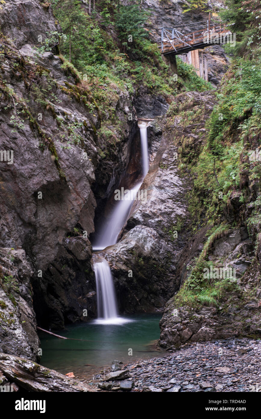 Gorges De La Diosaz, picturesque village of Servoz, Chamonix Valley, French Alps, Savoy, France Stock Photo