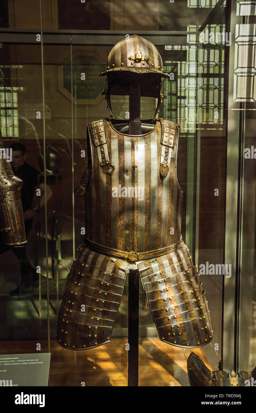 Original Medieval Armor In The Army Museum Of The Palace Les Invalides 