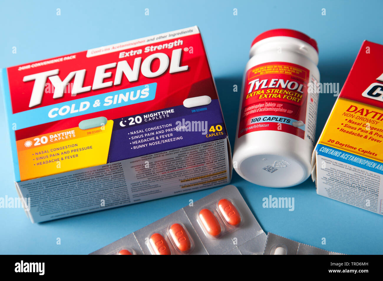 Halifax, Canada- May 31, 2019: Assorted Tylenol products Stock Photo