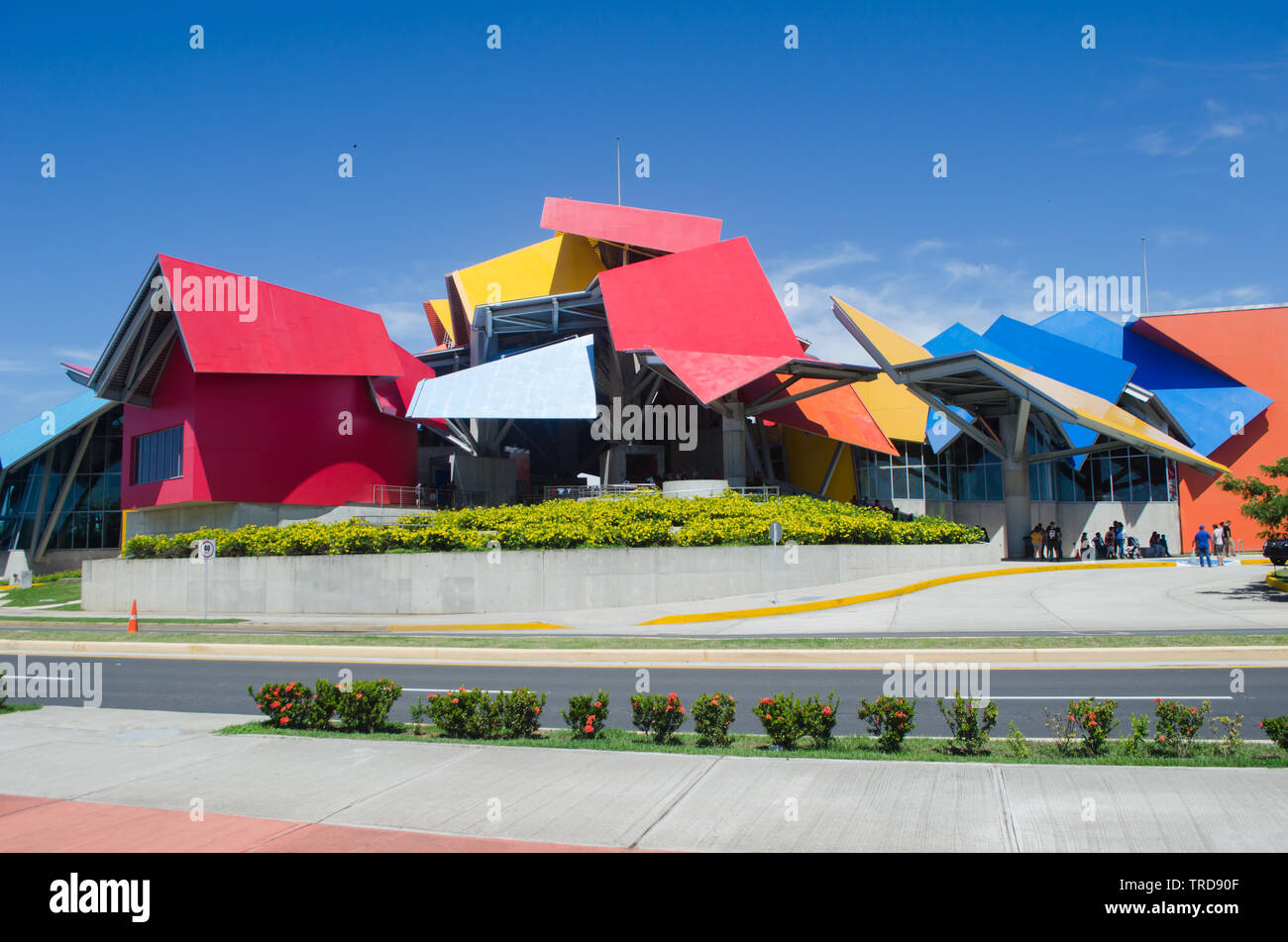 The Museum of Biodiversity designed by the famous architect Gehry Stock Photo