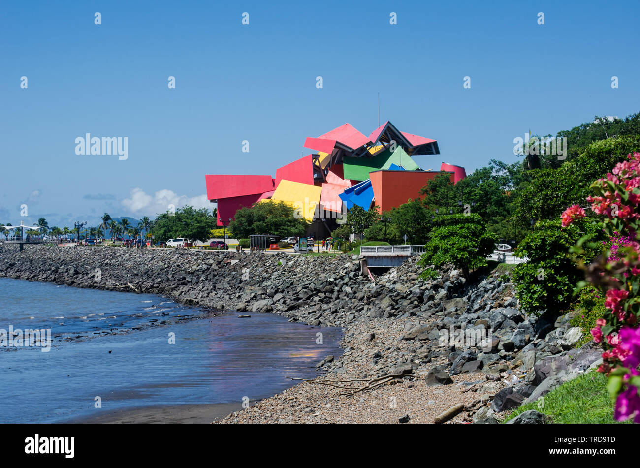 The Museum of Biodiversity designed by the famous architect Gehry Stock Photo