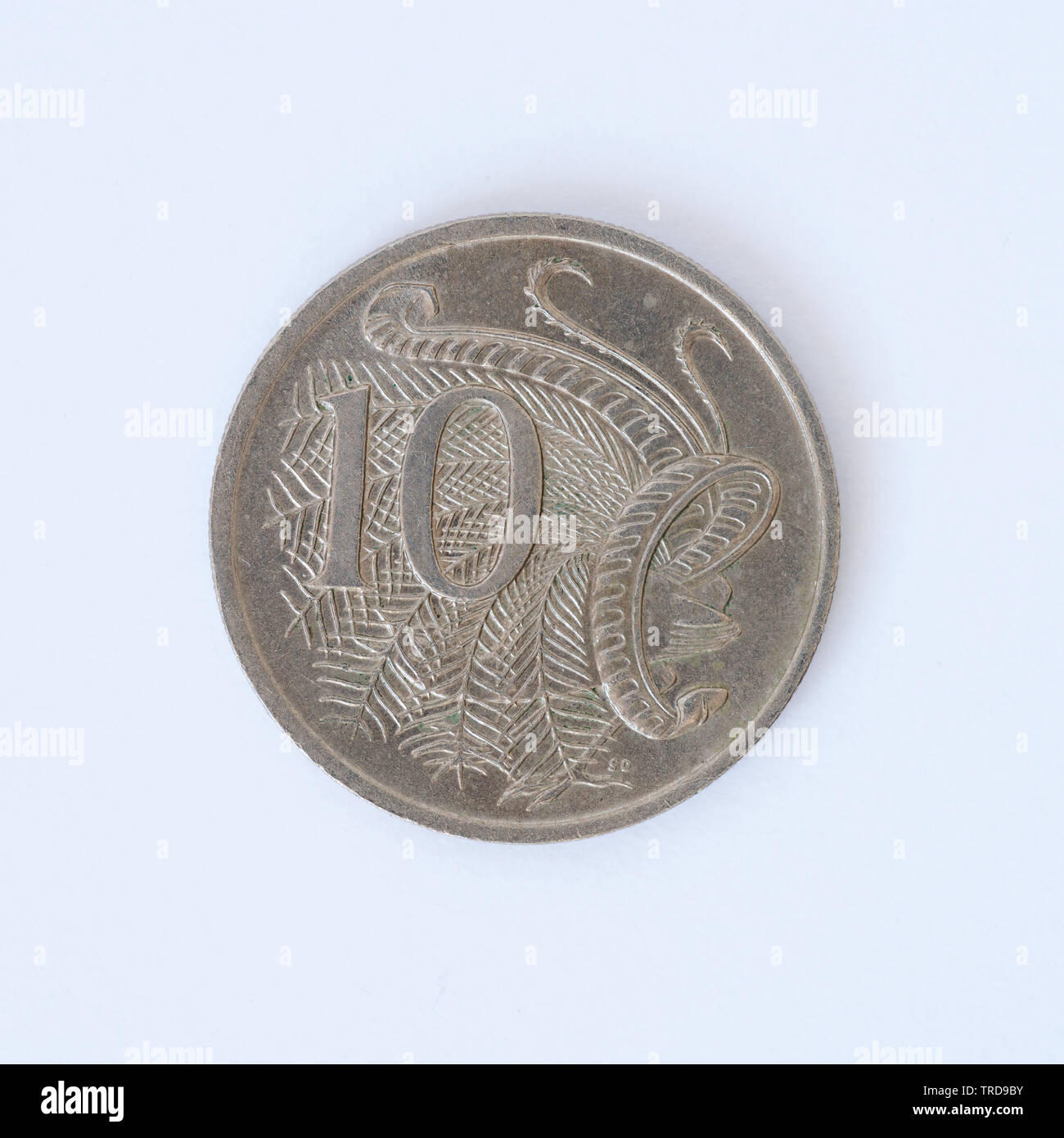 Australia 10 cents coin - 1976 Stock Photo