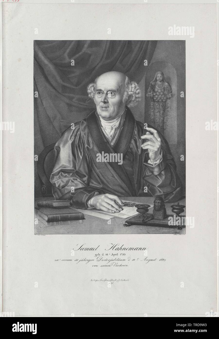 Hahnemann, Samuel, Additional-Rights-Clearance-Info-Not-Available Stock Photo