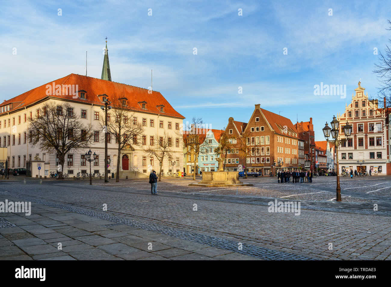 Luneburg, Germany - November 06, 2018: View of Marktplatz square in Luneburg Stock Photo