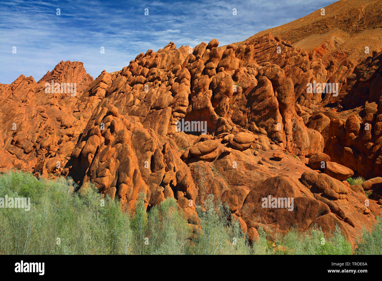 woolsack weathering in Dades Gorges , Morocco, Dades Tal, Tamlalt Stock Photo