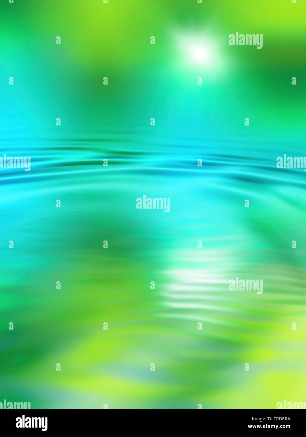 water surface, computer graphic Stock Photo