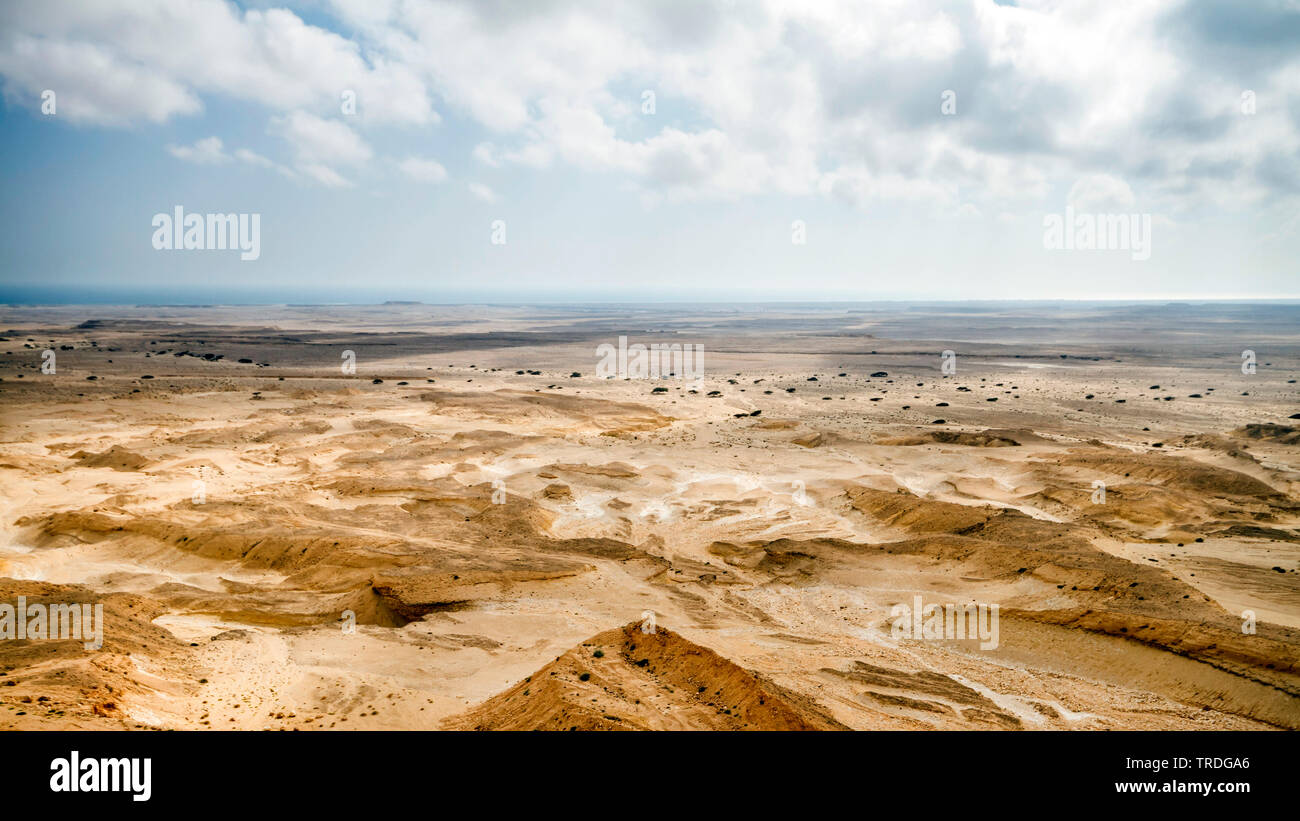 Landscape Wadi at Ash Shuwaymiyyah, Oman Stock Photo