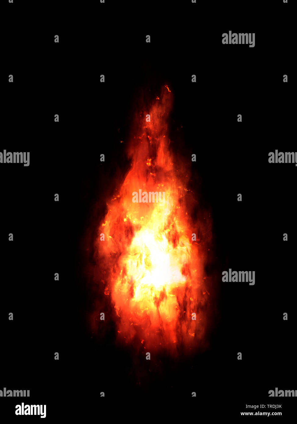 bonfire at night, computer graphik Stock Photo - Alamy