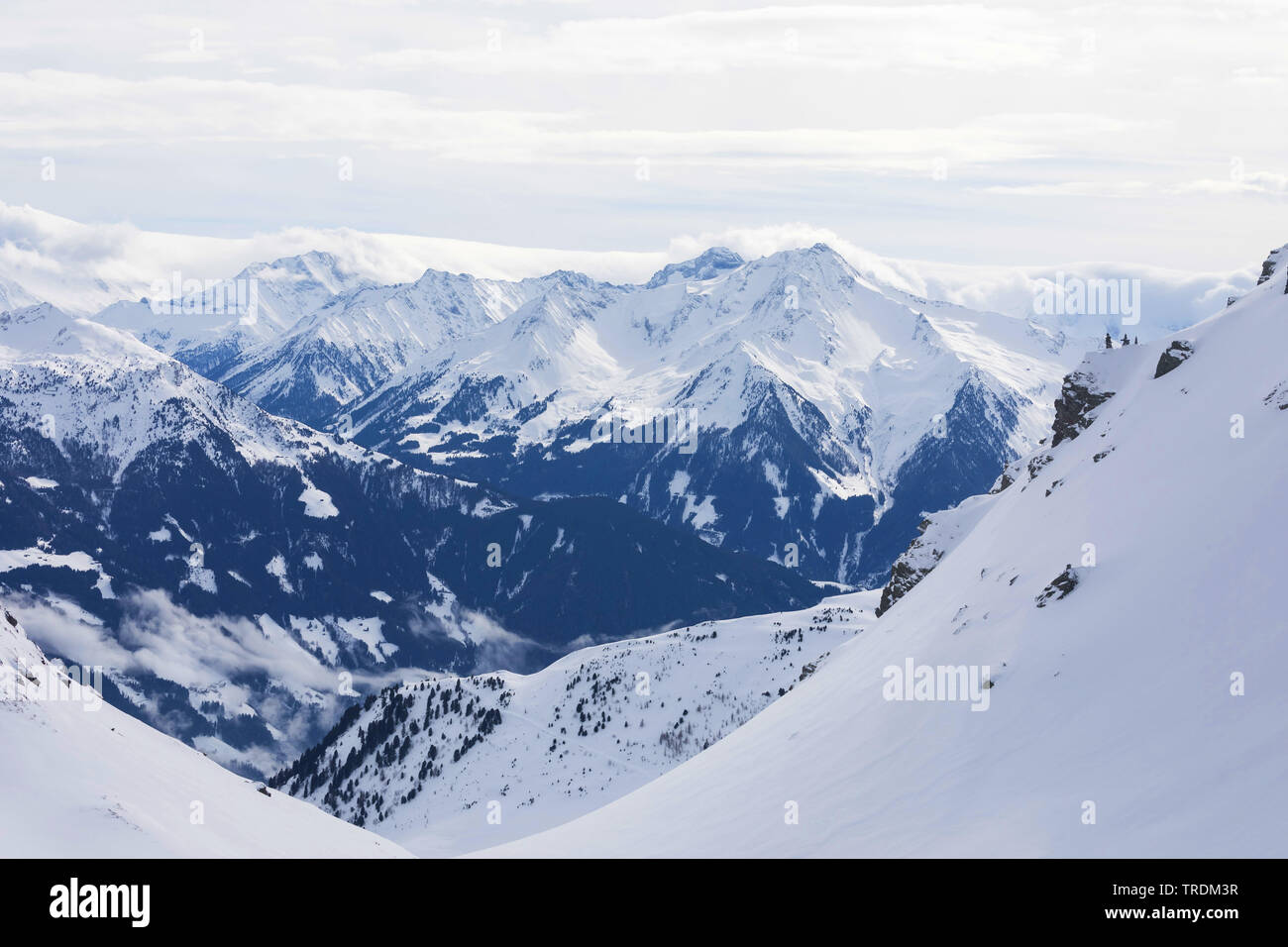 alpin region Hochfuegen, Zillertal, Austria, Tyrol, Hochfuegen Stock Photo