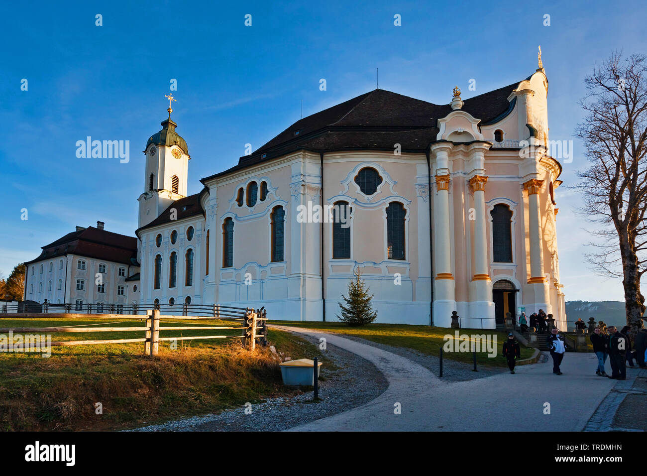 The Pilgrimage Church of Wies, Wieskirche, Germany, Bavaria, Wies Stock Photo