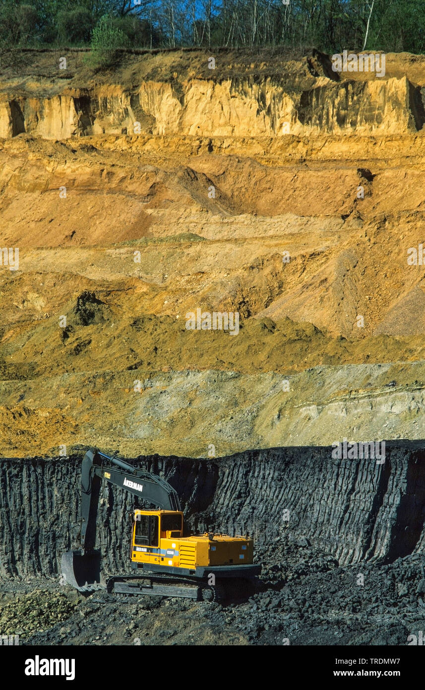 mining of lava, Germany, Rhineland-Palatinate, Region Mendig Stock Photo