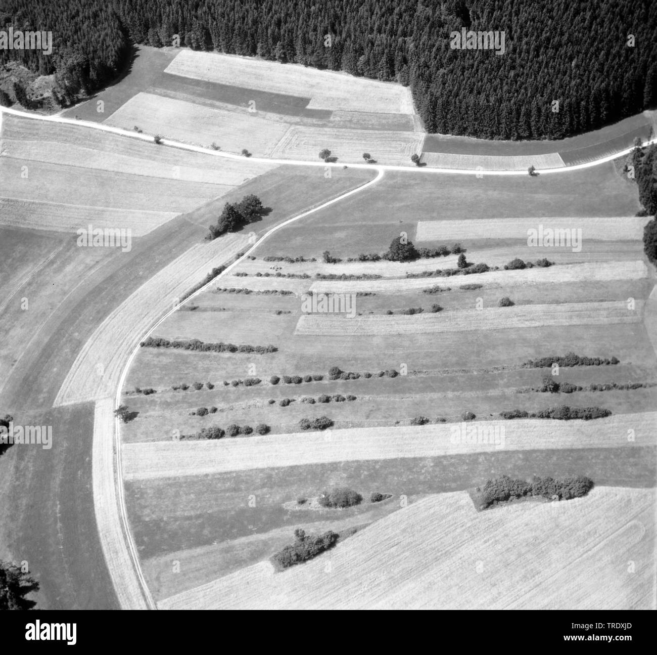 Aerial photography of field Black and White Stock Photos & Images - Alamy