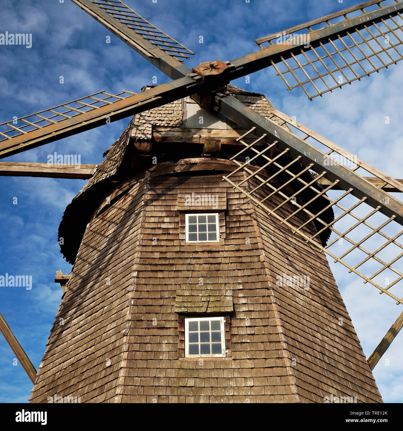 windmill in Coesfeld-Lette, Germany, North Rhine-Westphalia, Muensterland, Coesfeld Stock Photo