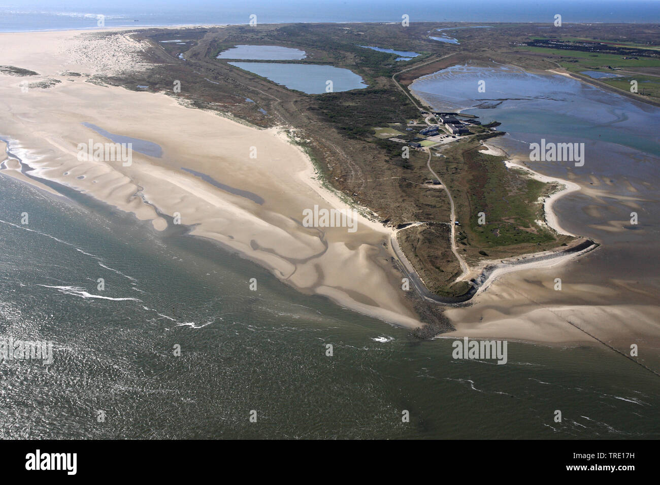 South point of De Hors, military base Joost Dourleinkazerne, Netherlands, Texel Stock Photo
