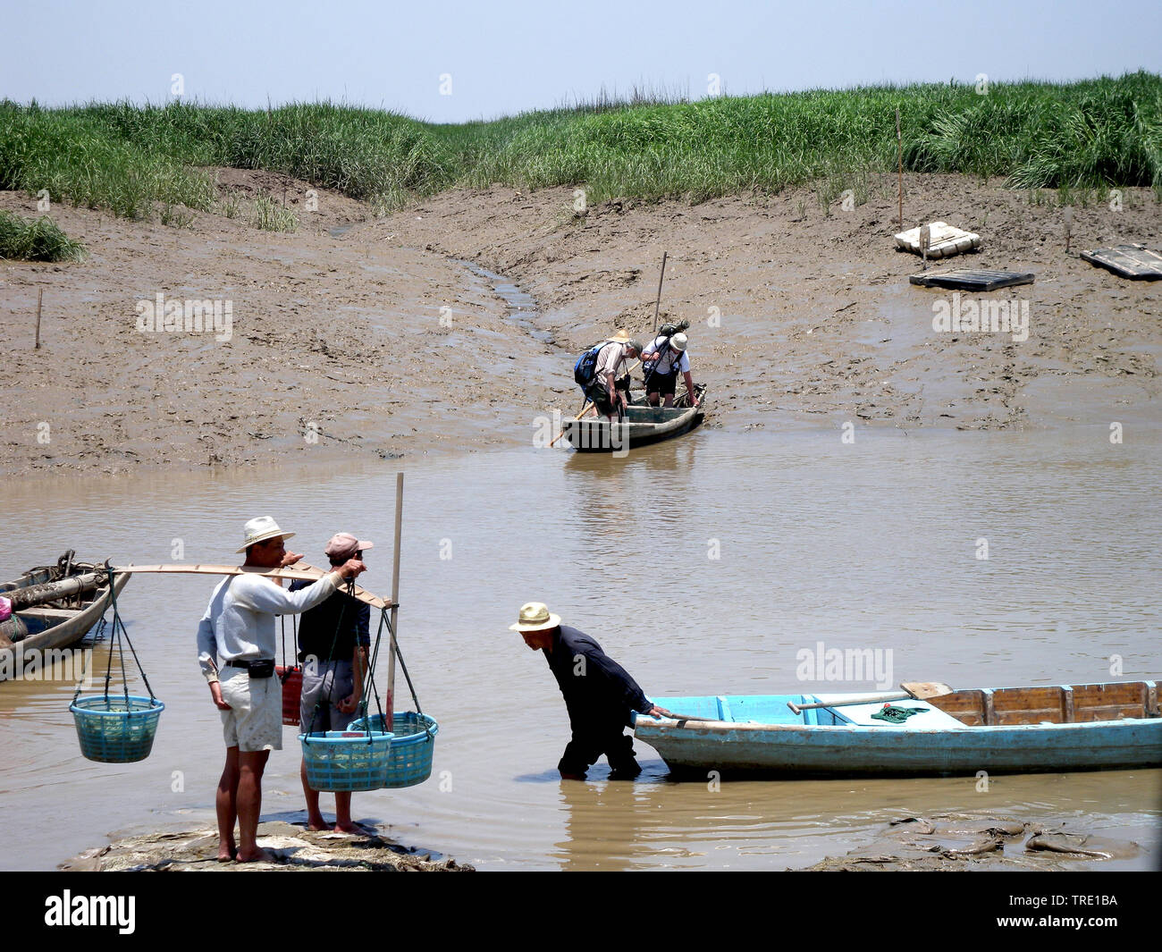 Min Jiang Estuary vissers; fishermen, China Stock Photo